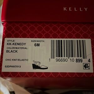 Kelly & Katie Black Wedge Shoes with Elegant Design